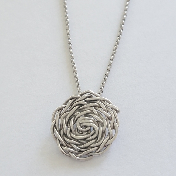 Sterling Silver Flower Pendant - Picture 5 of 6